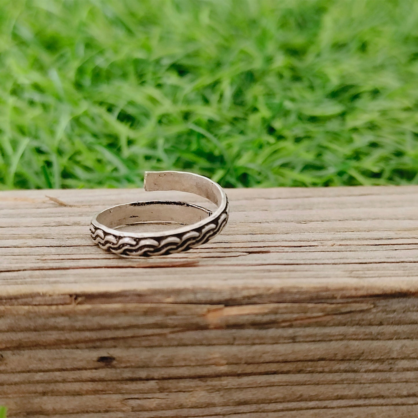 oxidierter silberner Zehenring, handgefertigter silberner Zehenring, böhmischer silberner Zehenring, minimalistischer Schmuck, silberner böhmischer Schmuck, Freeship