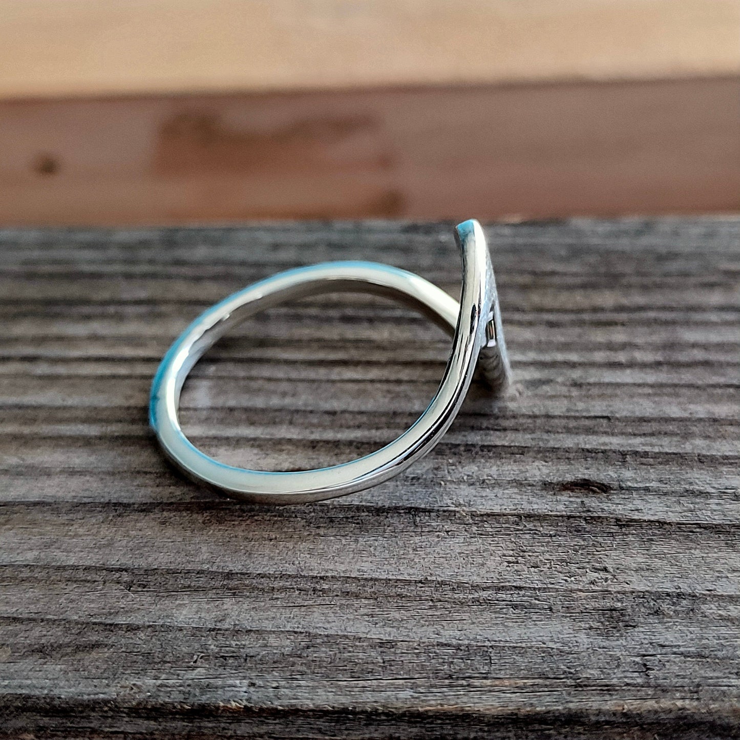 Ocean wave sterling silver ring , handmade silver ring , stacking silver ring , charm silver ring , handcrafted boho ring , wave ing