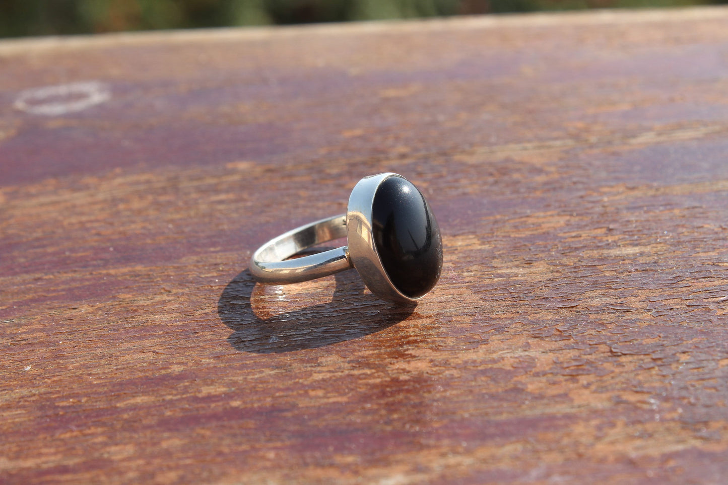 Boho Statement Ring - Black Onyx Stone Sterling Silver Ring - Hand Crafted Bohemian Ring -Bohemian Ring -Black Onyx Ring - Rings - Gift for
