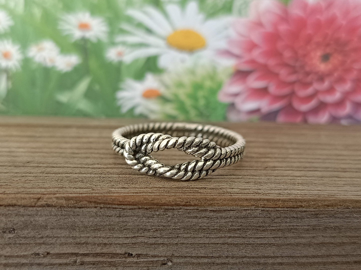 Double Knot Finger sterling silver ring ,handmade silver ring , stacking silver ring , charm silver ring , handcrafted boho ring , Knot Ring