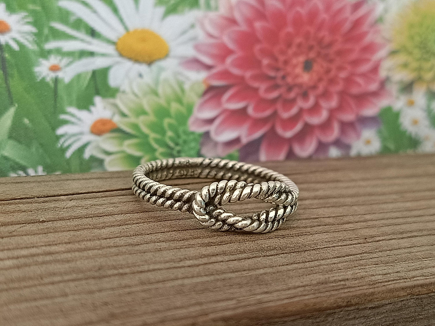 Double Knot Finger sterling silver ring ,handmade silver ring , stacking silver ring , charm silver ring , handcrafted boho ring , Knot Ring