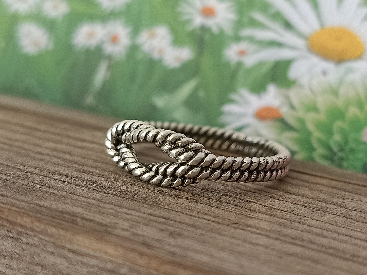 Double Knot Finger sterling silver ring ,handmade silver ring , stacking silver ring , charm silver ring , handcrafted boho ring , Knot Ring