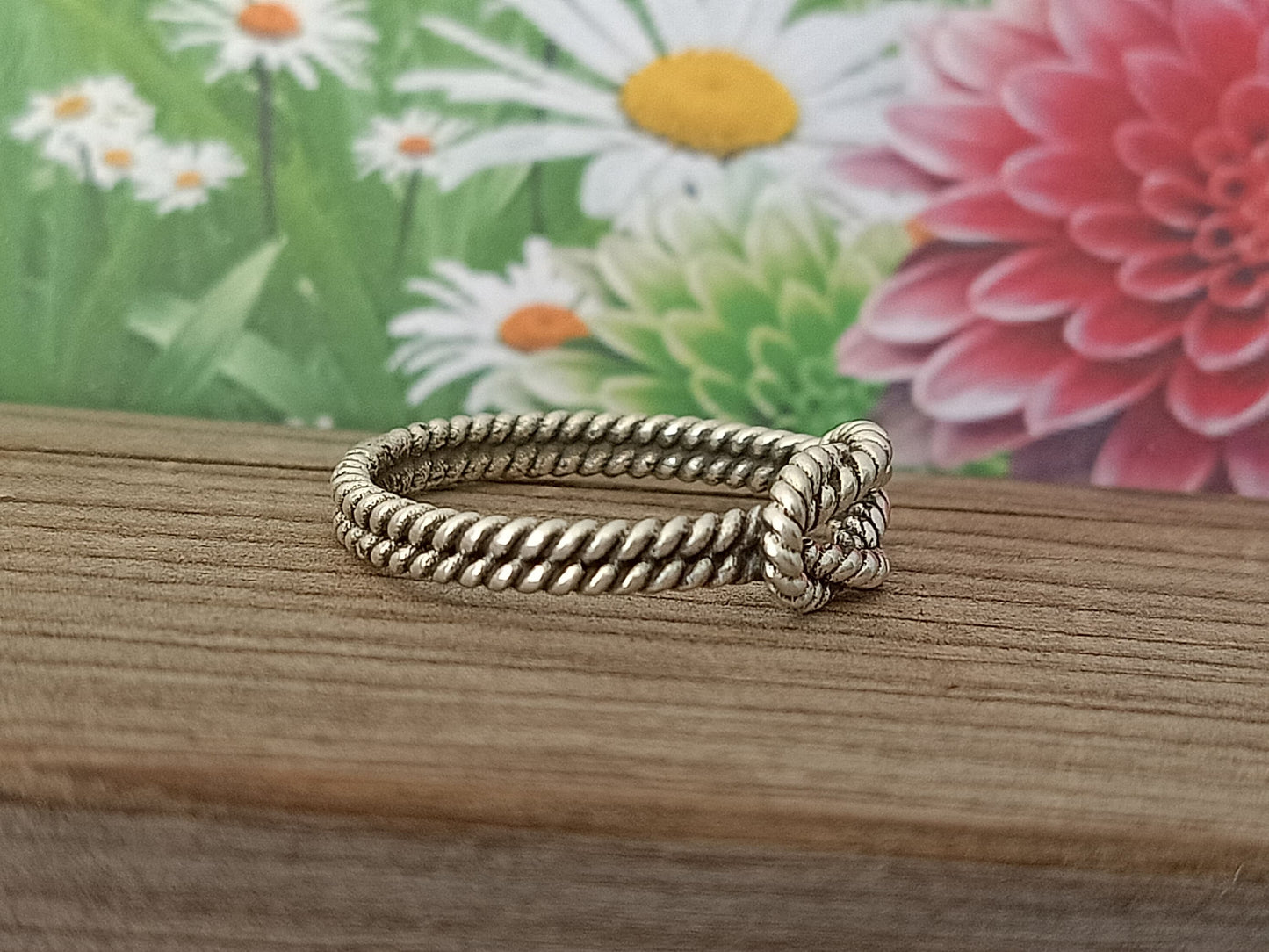 Double Knot Finger sterling silver ring ,handmade silver ring , stacking silver ring , charm silver ring , handcrafted boho ring , Knot Ring