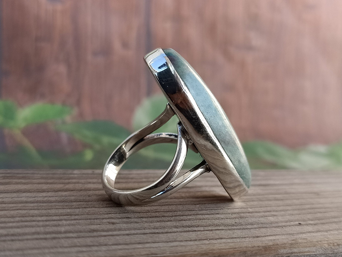 Boho Statement Ring - Ruby fuchsite Stone Sterling Silver Ring - Hand Crafted Bohemian Ring-Bohemian Ring -Ruby fuchsite - Rings - Gift for