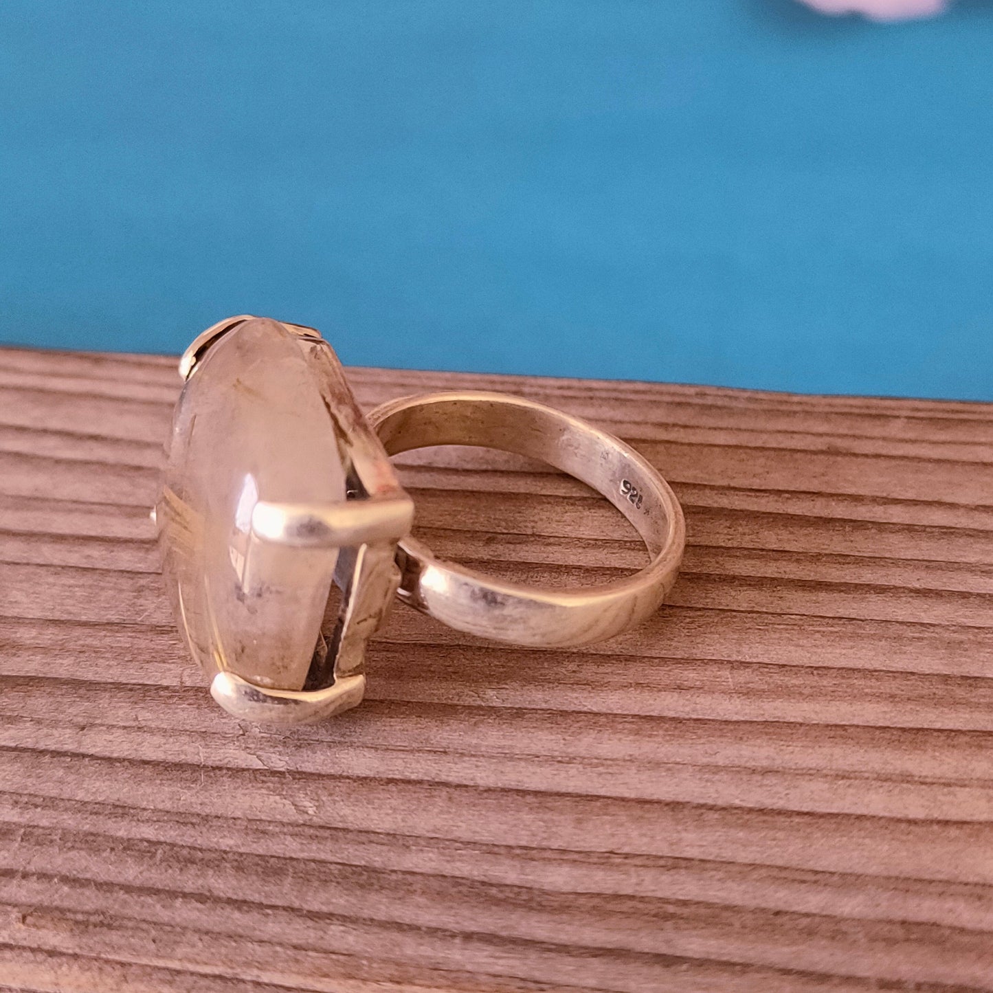 Golden Rutile Boho Ring ,925 Sterling Silver Ring , Handmade Bohemian Ring ,Silver Ring , Rutile Gemstone Ring, Rings ,Silver Rings, Gifts