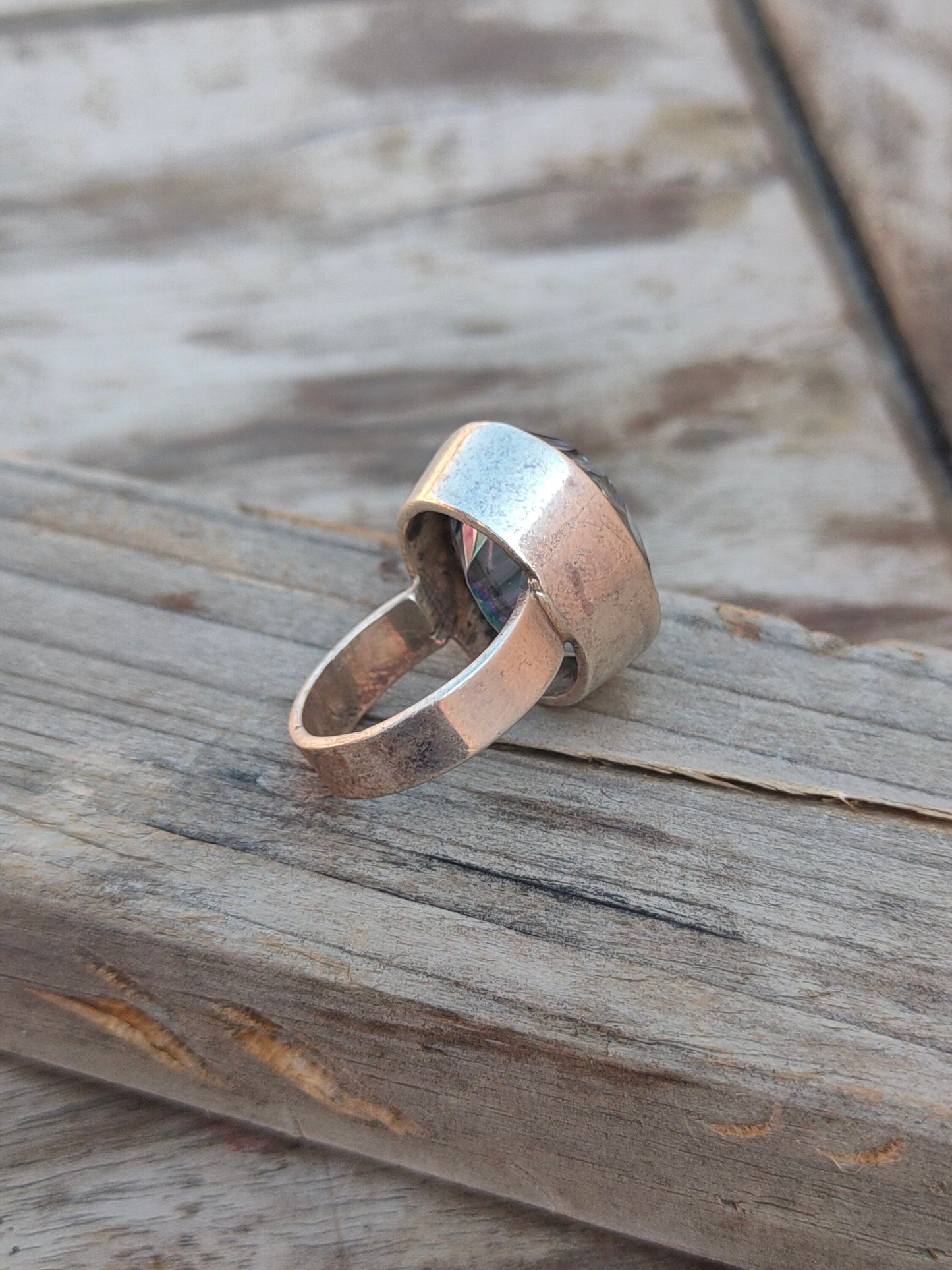 Mystic Quartz Boho Ring -Quartz Sterling Silver Ring - Hand Crafted Bohemian Ring-Bohemian Ring - Quartz - Rings -Gift for - bohemian