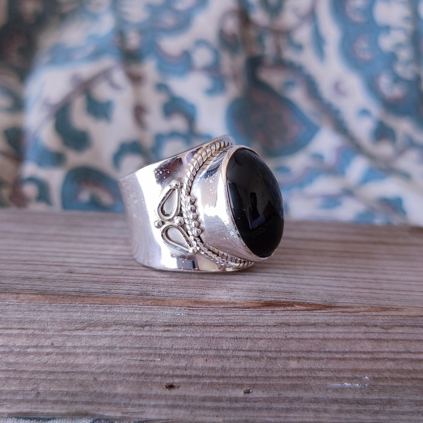 Boho Ring | Black Onyx Sterling Silver Ring | Handmade Ring | Gemstone Ring | Black Onyx Ring | Boho Jewelry | Rings for Gift