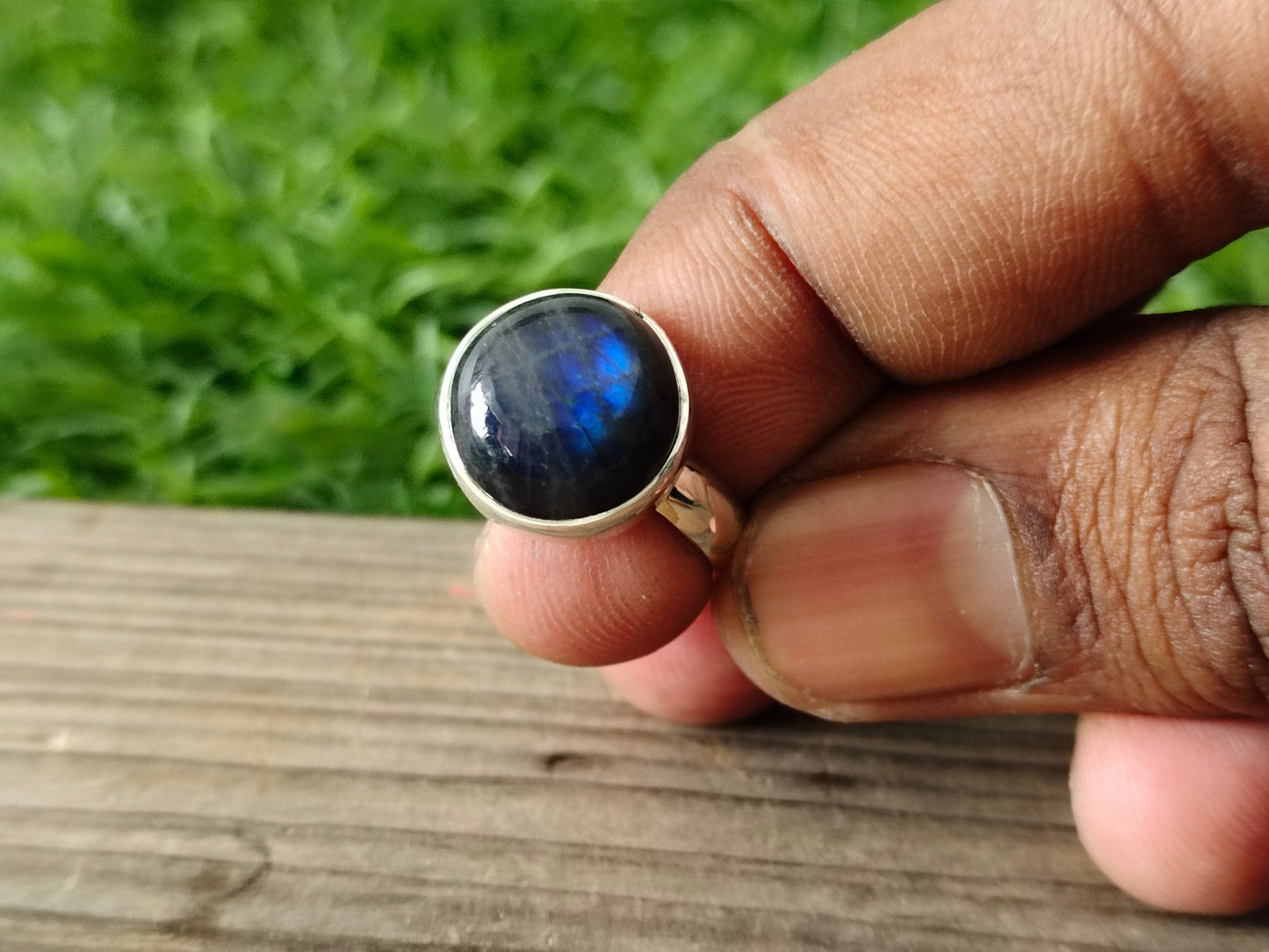 Boho Statement Ring - Labradorite Sterling Silver Ring - Hand Crafted Bohemian Ring-Bohemian Ring - Labradorite - Rings - Gift for her