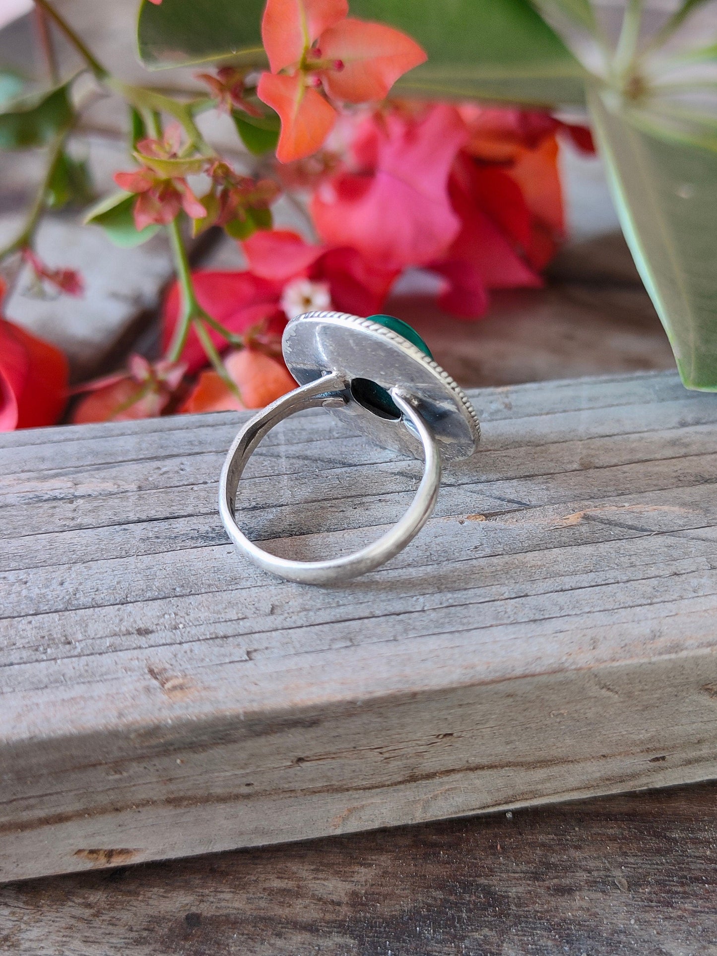 Boho Statement Ring - Malachite Stone Sterling Silver Ring - Hand Crafted Bohemian Ring -Bohemian Ring -malachite Ring - Rings - Gift for