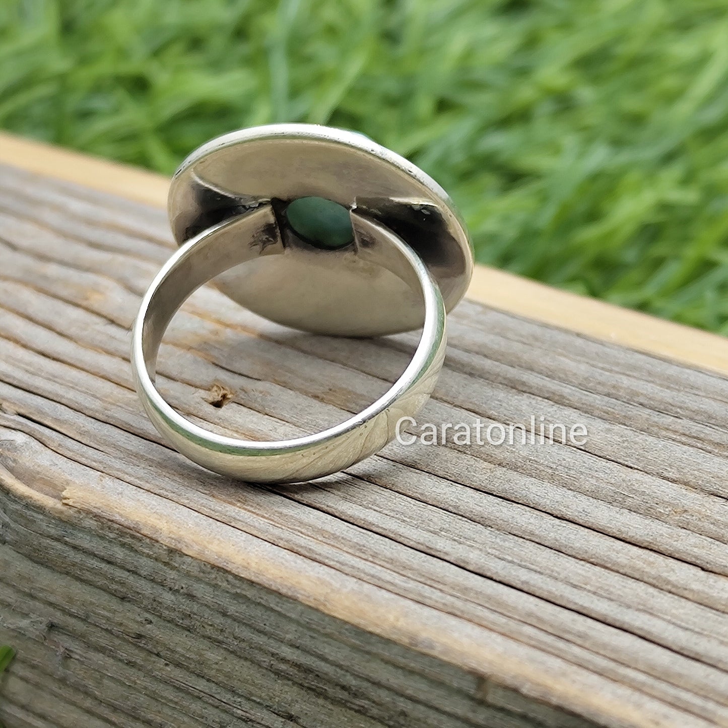 Natural Larimar top quality Stone ring - Larimar ring - 925 sterling silver ring - Round shape ring - wedding Rings - silver rings- gifts
