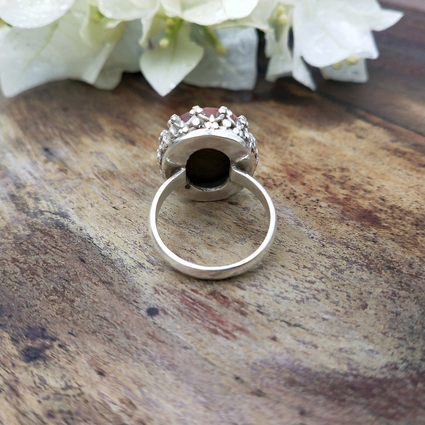 Sonnenstein Sterling Silber Ring - Boho Statement Ring - Handgefertigter Boho Ring - Boho Ring - Sonnenstein Ring - Ringe - Geschenk für Sie