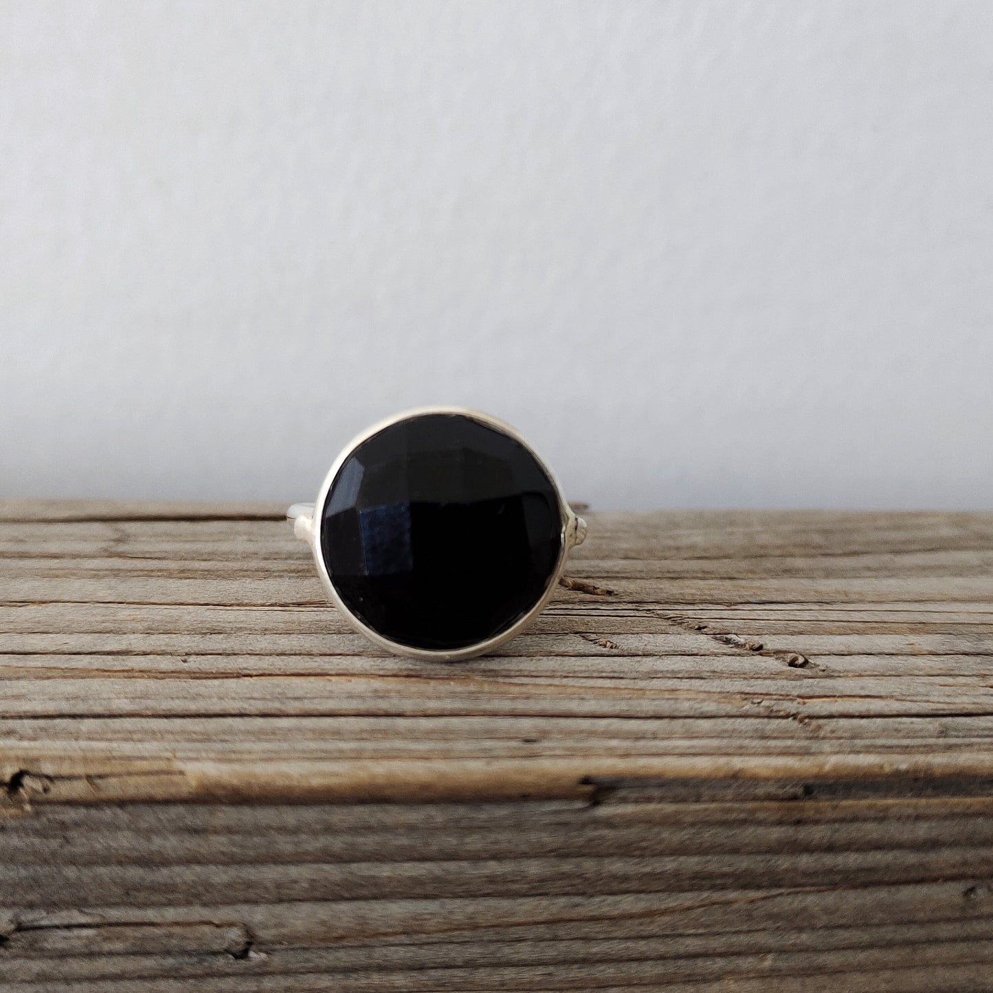 Black Onyx Boho Statement Sterling Silver Ring - Fashion Ring - Beautiful Black Ring - Onyx Ring - Bezel Silver Jewelry - Boho Onyx Ring