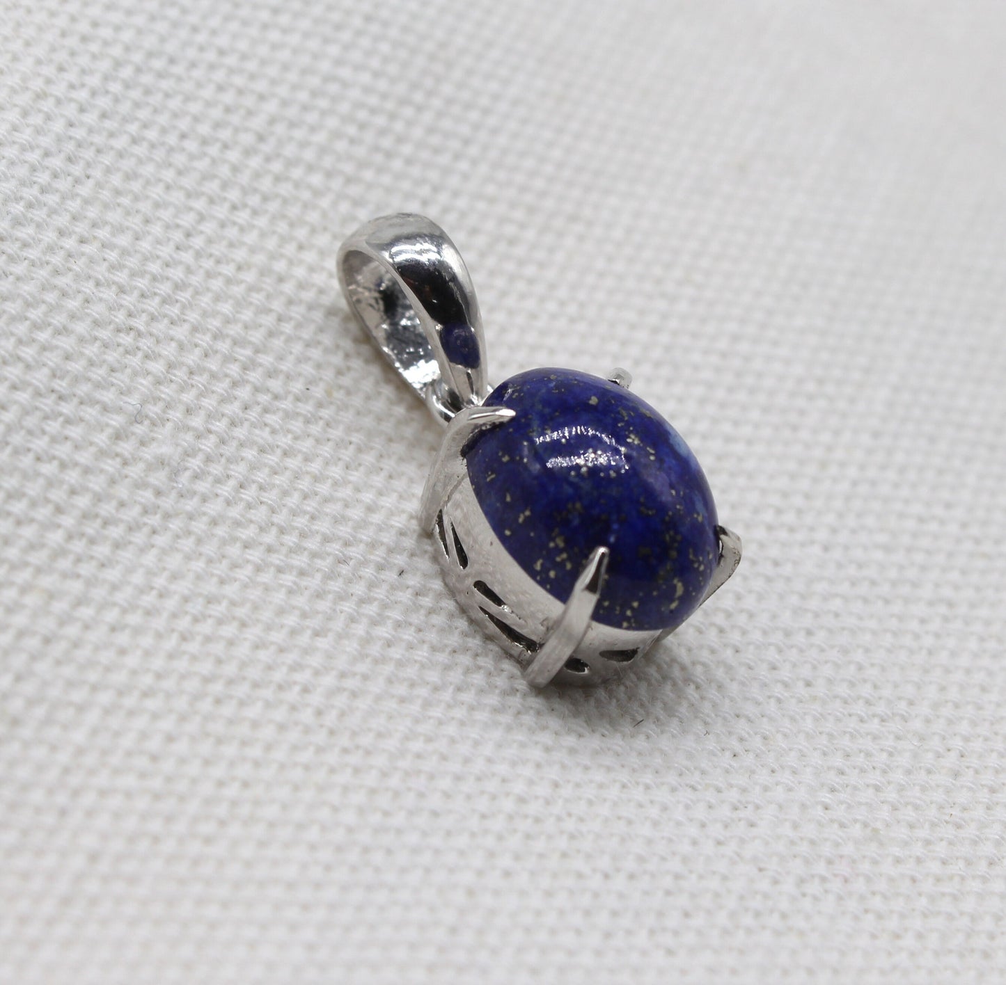 Pendentif Lapis en argent massif 925 | Magnifique pendentif Lapis fait main | Pendentif lunette cadeau pour elle