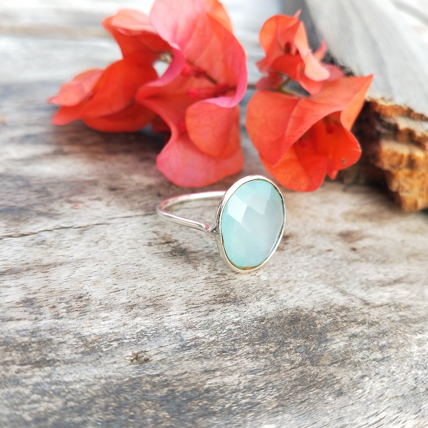 Gorgeous Aqua Quartz 925-Sterling Silver Ring | Handmade Ring | Silver Ring | Aqua Quartz Ring | Bezel Jewelry | Rings | Gift