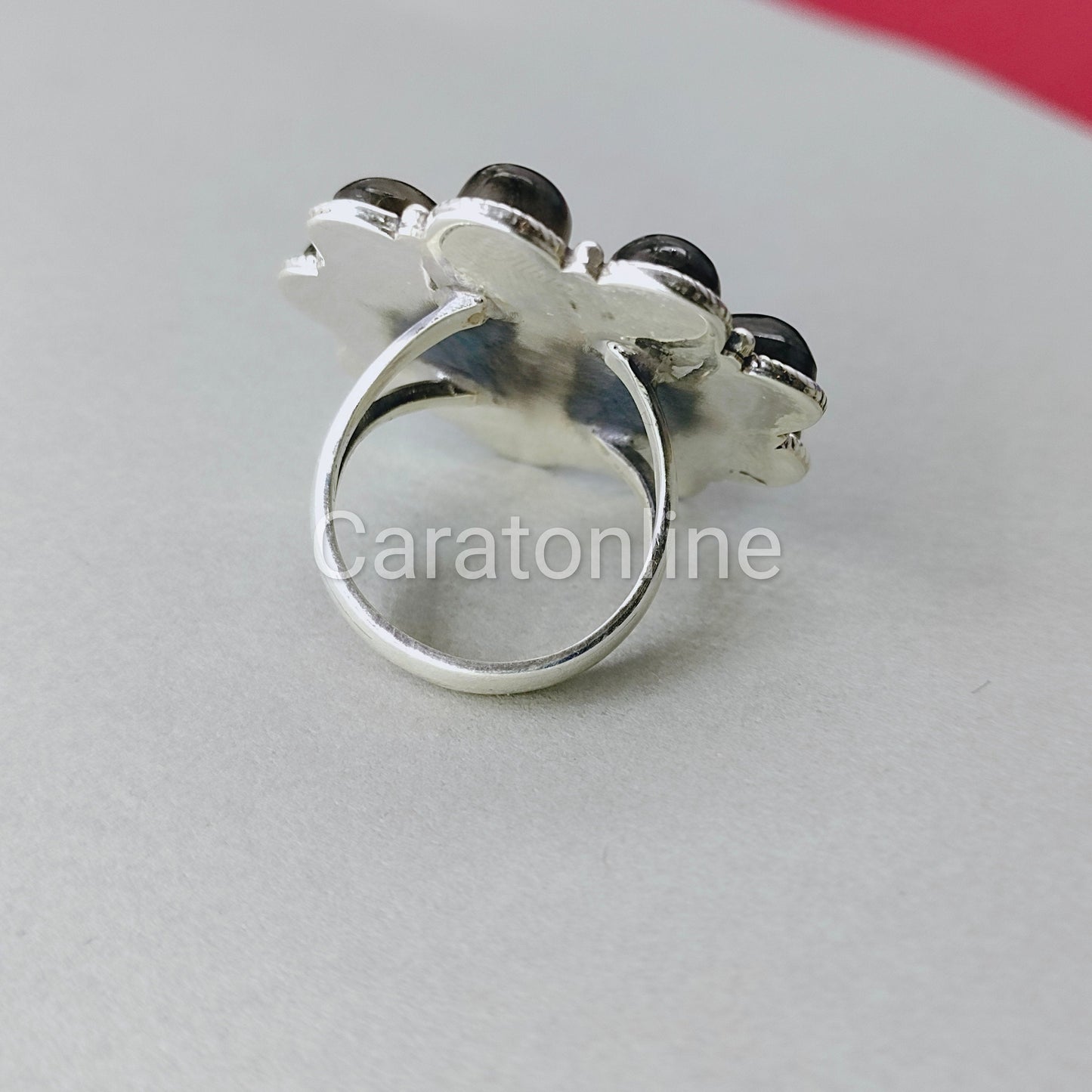flower shape labradorite Gemstone Boho Ring - 925 Sterling Silver Ring- Labradorite Ring - Bohemian Ring - summer gift - minimalist