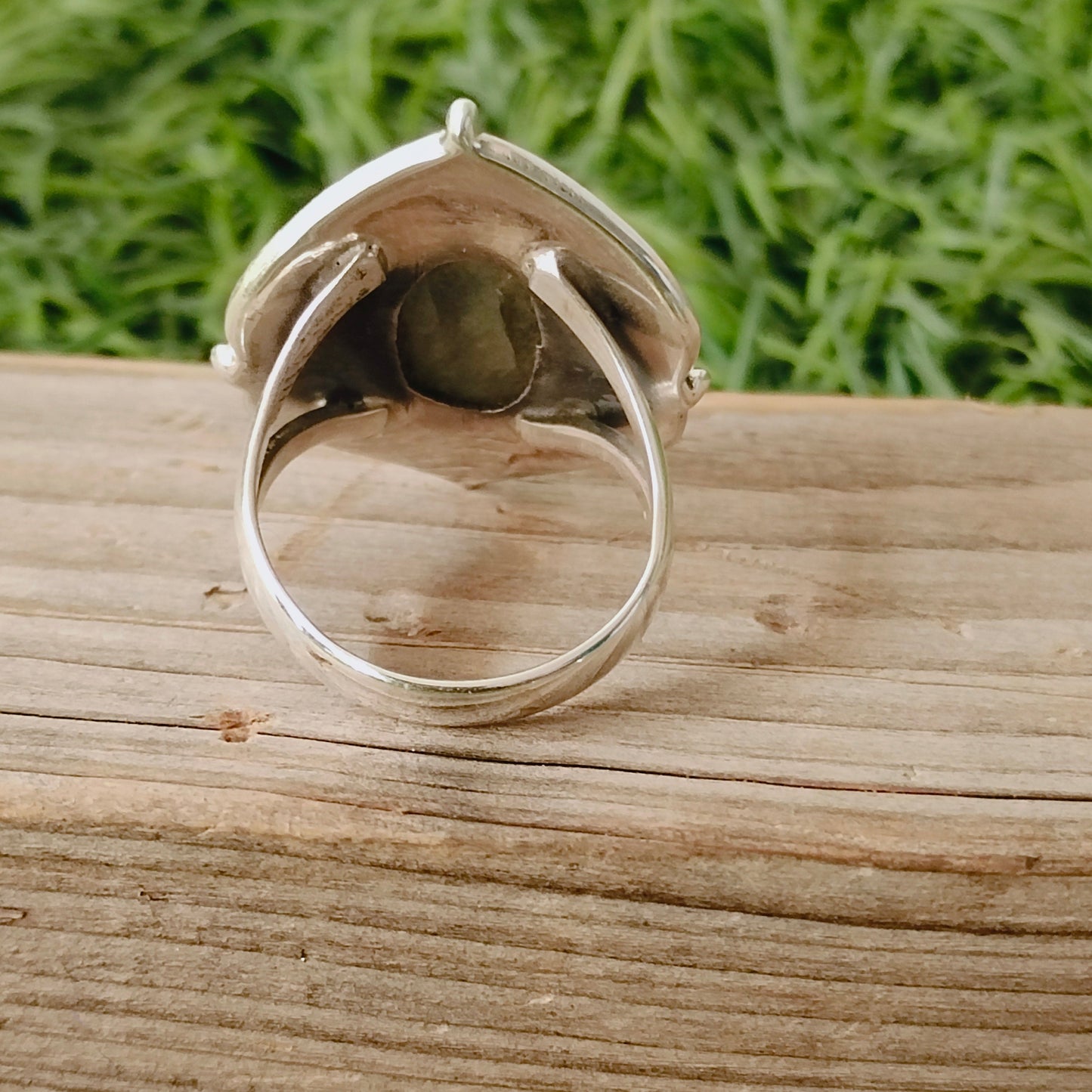 Bague en argent sterling avec labradorite - Bague de déclaration bohème - Bague bohème fabriquée à la main - Bague bohème - Labradorite - Bagues - Cadeau pour