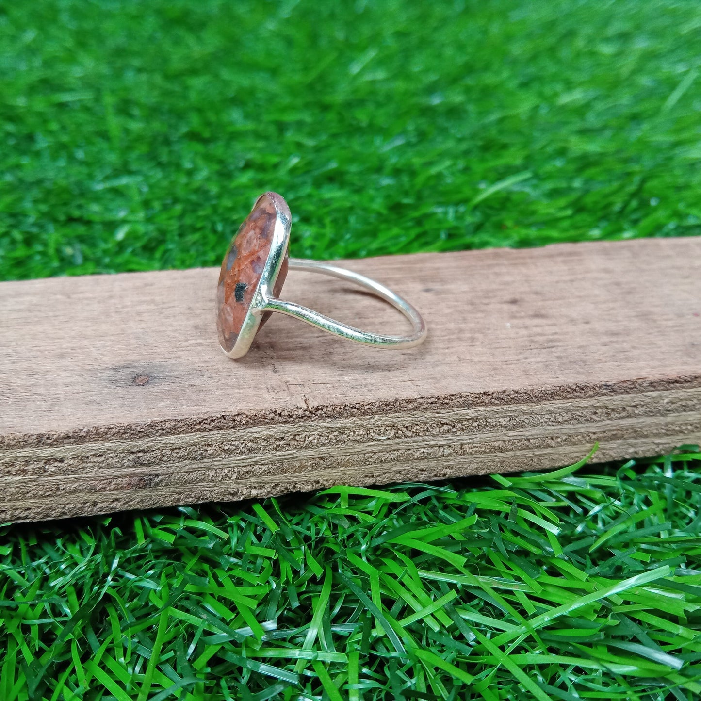 Boho Statement Ring - Jasper Sterling Silver Ring - Hand Crafted Bohemian Ring-Bohemian Ring -Jasper Rings -Gift for