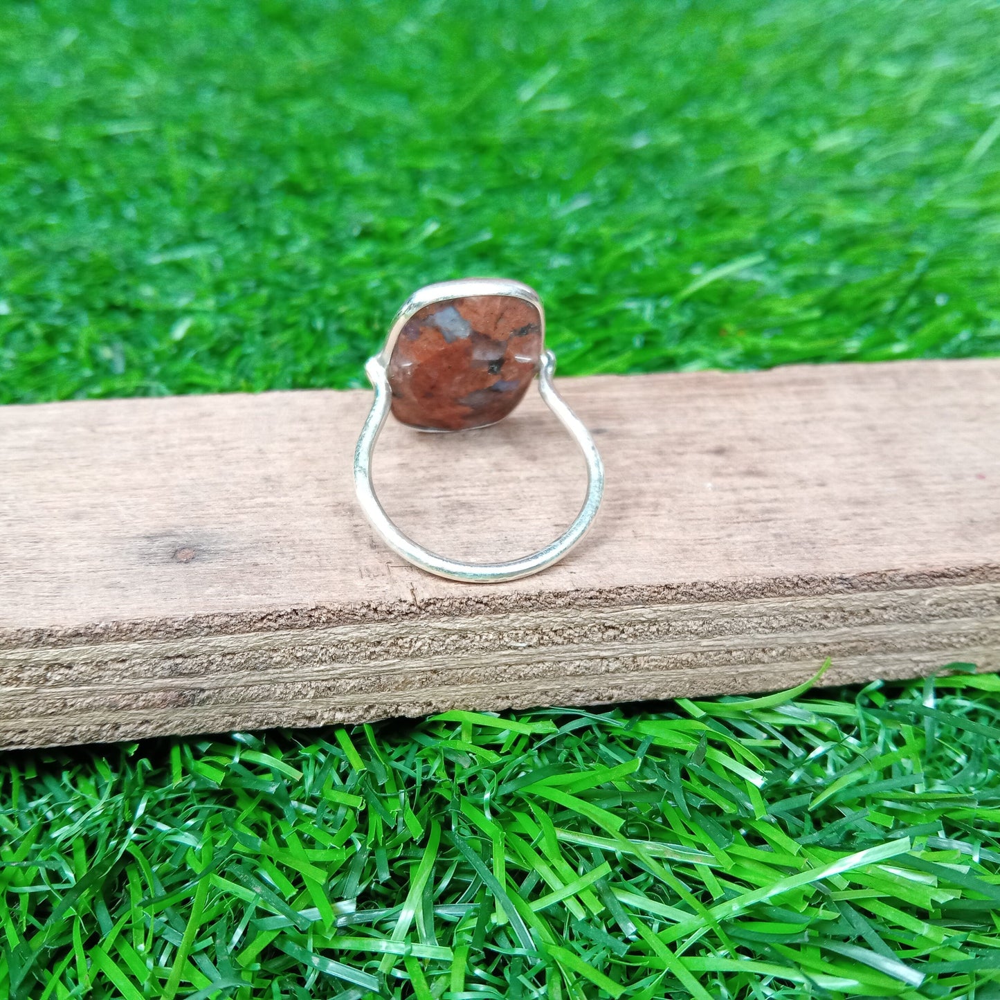 Boho Statement Ring - Jasper Sterling Silver Ring - Hand Crafted Bohemian Ring-Bohemian Ring -Jasper Rings -Gift for