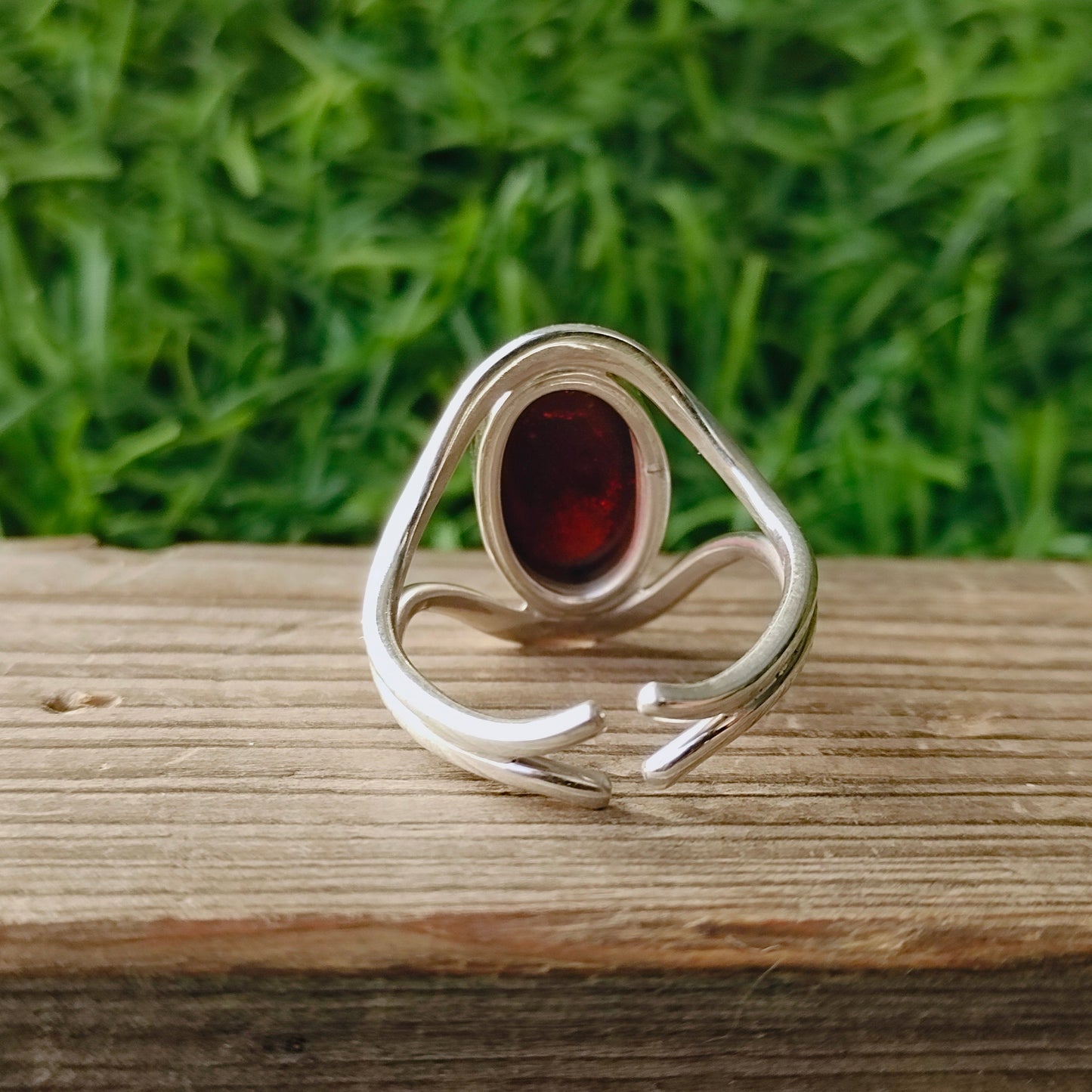 Hessonite Ring, Sterling Silver Hessonite Ring For Women, Oval Shape Ring, Statement Ring, Hessonite Ring, Gift For Wife, gift for her,