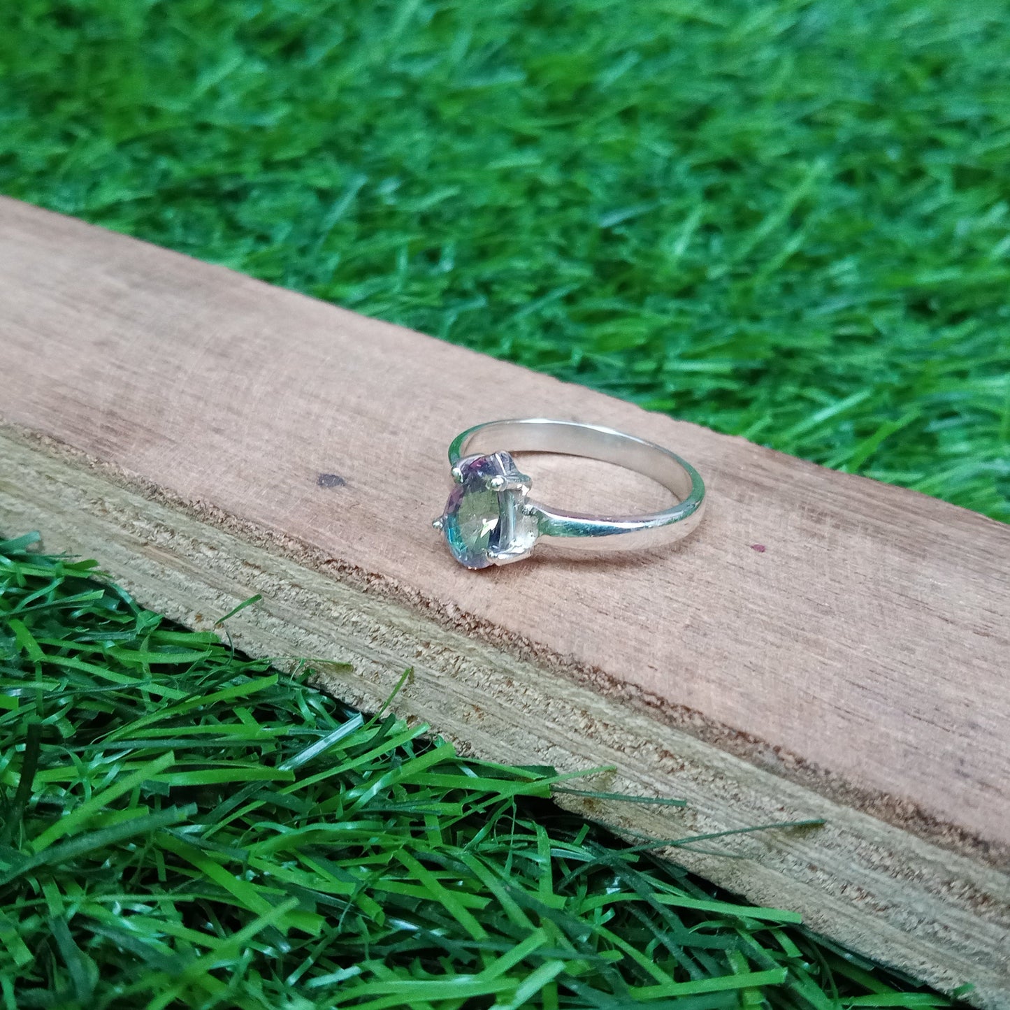 Mystischer Quarz-Boho-Ring - Sterling-Silberring - Boho-Silberring - Boho-Schmuck - minimalistischer Silberring - 925er Silberring - Ringe - handgefertigt