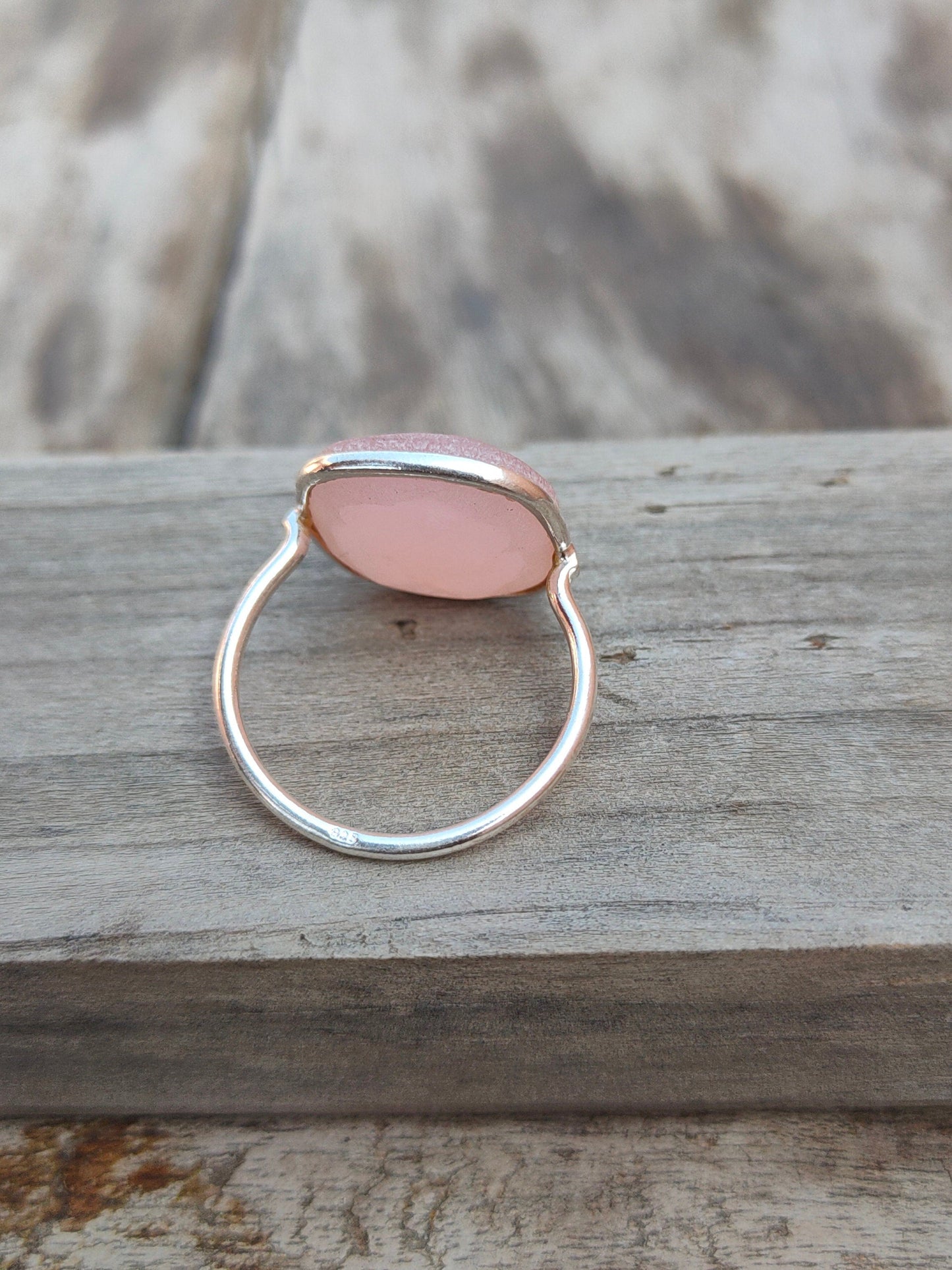 bague minimaliste en quartz rose # bijoux d'été # cadeau d'été # bague tendance # bijoux de plage # cadeau pour elle # bague en argent etsy # bijoux personnalisés