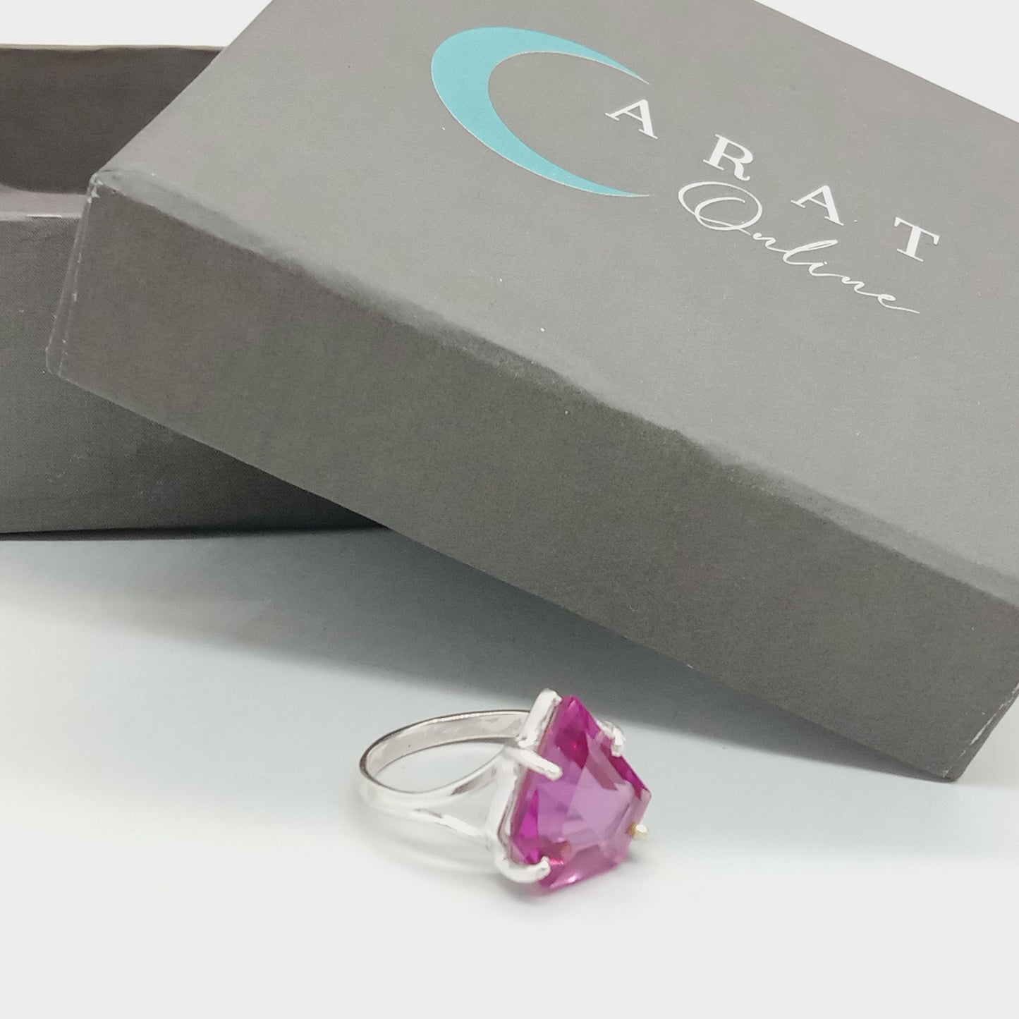 Rosenquarz Glasstein 925 Sterling Silber Ring - Boho Statement Ring - Handgemachter Boho Ring - Glasstein Ring - Geschenk für Sie