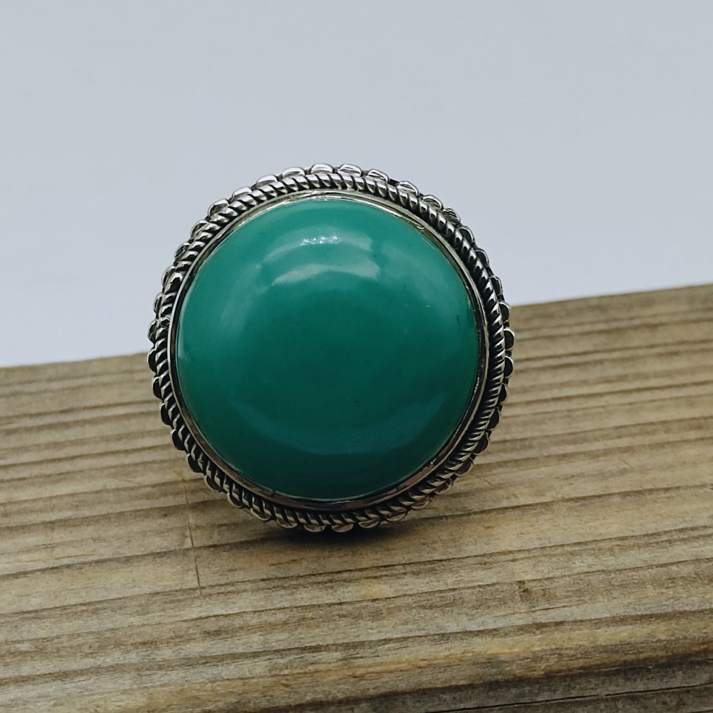 Türkisring, handgefertigter silberner Boho-Ring, Boho-Silberring, Silberring, Türkisring, Sterling-Silberring, handgefertigter Boho-Ring