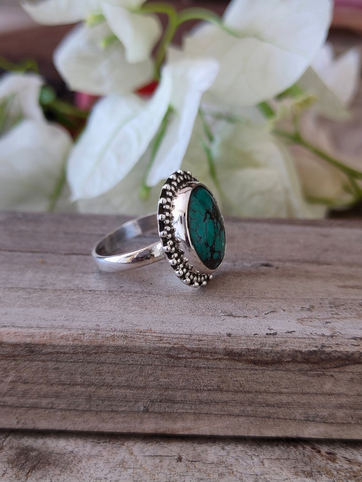 Türkis Boho Ring - Türkis Sterling Silber Ring - handgefertigter Bohemian Ring - Bohemian Ring - Türkis - Ringe - Geschenk für - Bohemian