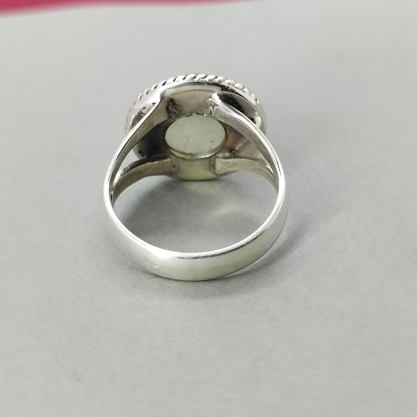 Prehnit Natürlicher Edelstein Ring - 925 Sterling Silber Ring - Handgemachter Boho Ring - Prehnit Ring - Ringe - Geschenke für sie - Geschenke