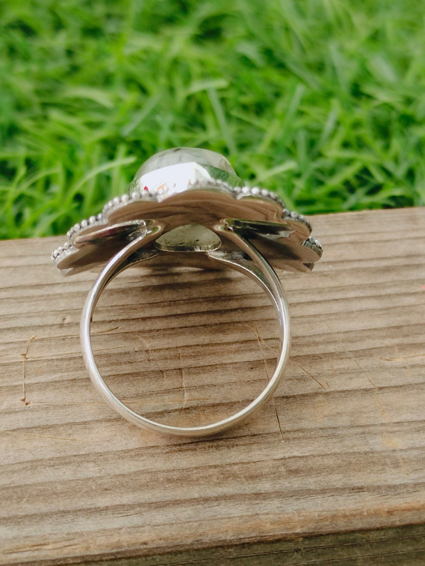 Bague en pierre précieuse naturelle Prehnite - Bague en argent sterling 925 - Bague faite à la main - Bague en pierre précieuse verte - Bague Prehnite - Bague best-seller, vendeur Etsy