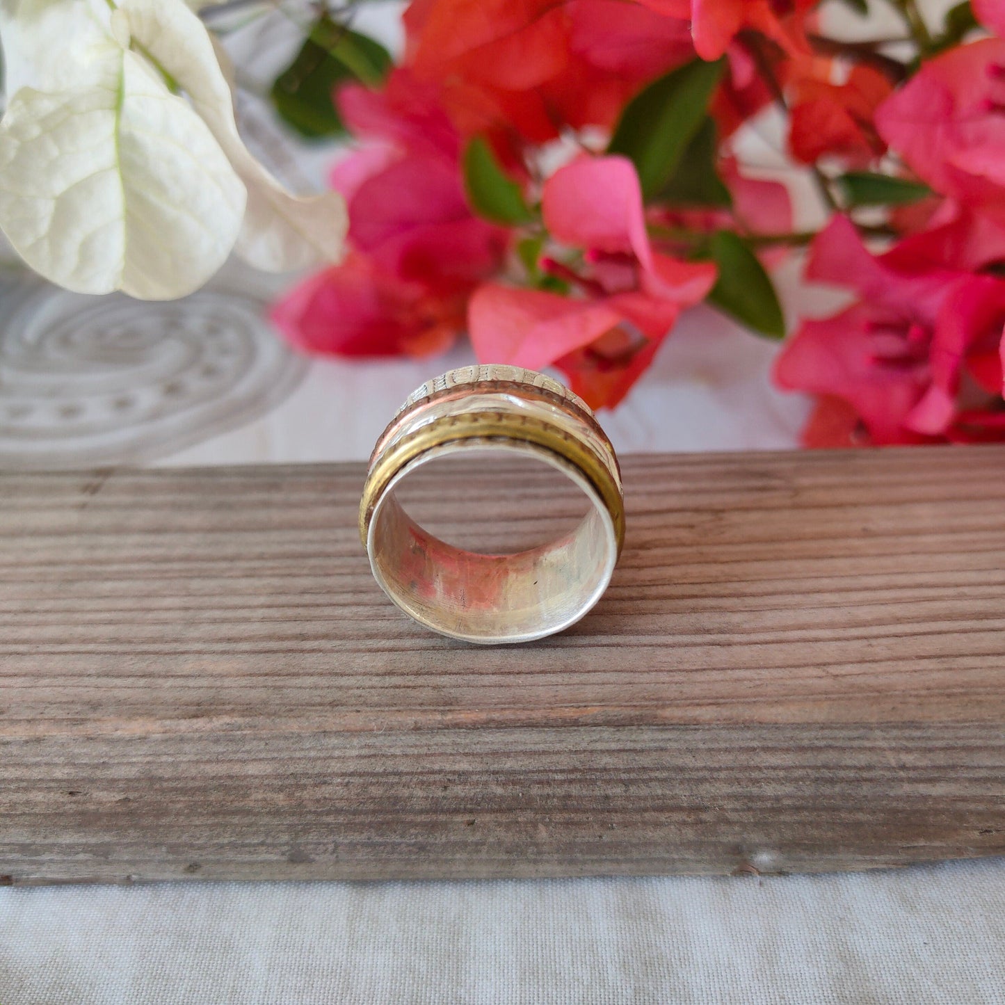 Spinner Band Ring, Sterling Silber Band Ring, Einzigartiger Band Silber Ring, Handgemachter Silber Ring, Bohemian Band, Band, Silber Ring, Freeship