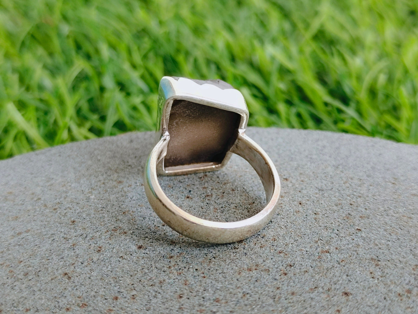 Boho Statement Ring - Raw Gemstone of Smoky Quartz Sterling Silver Ring- Hand Crafted Bohemian Ring-Bohemian Ring -Raw Smoky Quartz - Gifts