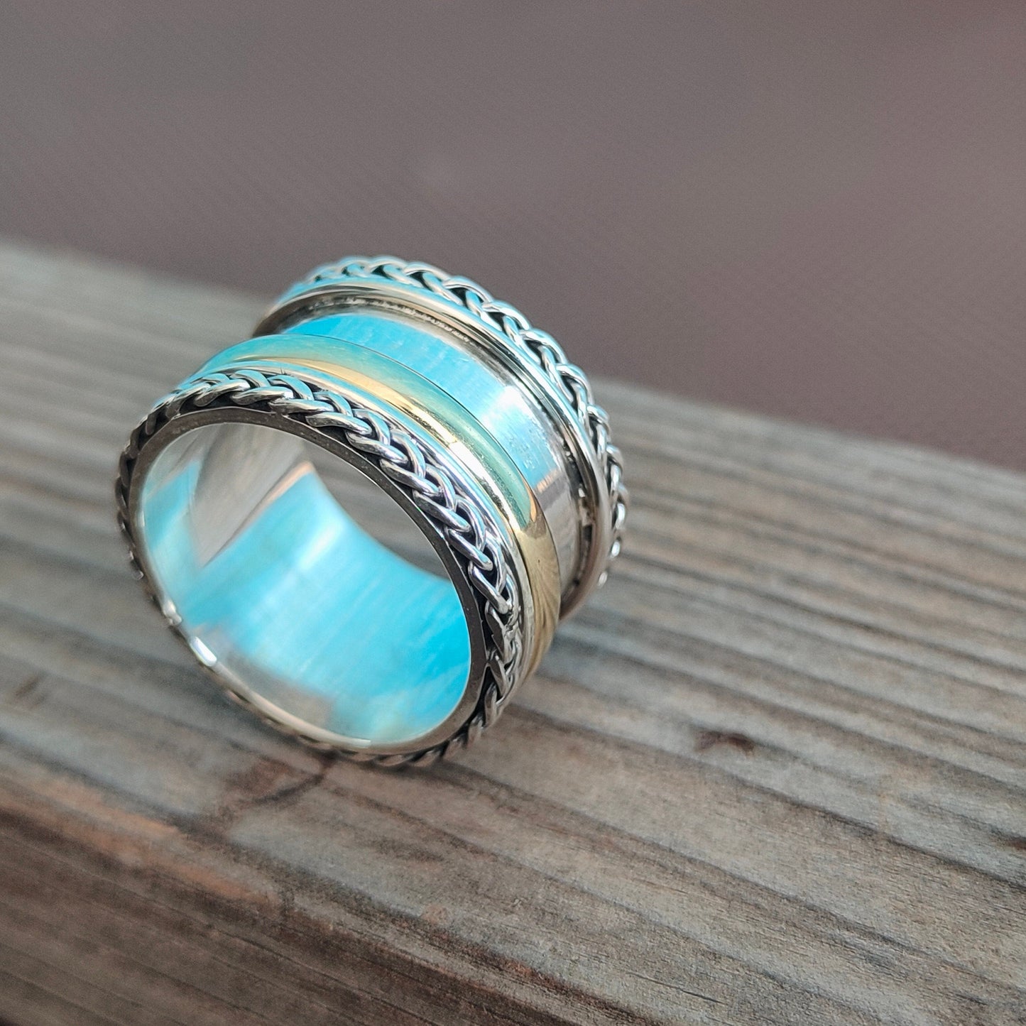 Spinner Band Ring, Sterling Silber Band Ring, Einzigartiger Band Silber Ring, Handgemachter Silber Ring, Bohemian Band, Band, Silber Ring, Freeship