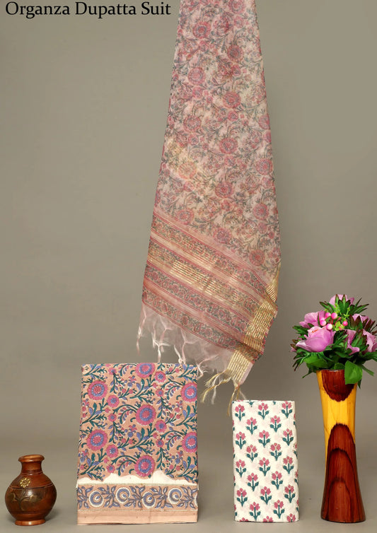 Spezielle Anzüge aus Organza-Duptta-Baumwolle