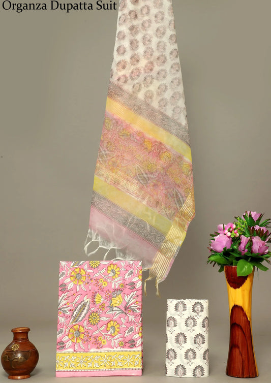 Spezielle Anzüge aus Organza-Duptta-Baumwolle