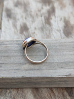 Boho Statement Ring - Lapis Sterling Silver Ring - Hand Crafted Bohemian Ring-Bohemian Ring - Lapis - Rings -Gift for