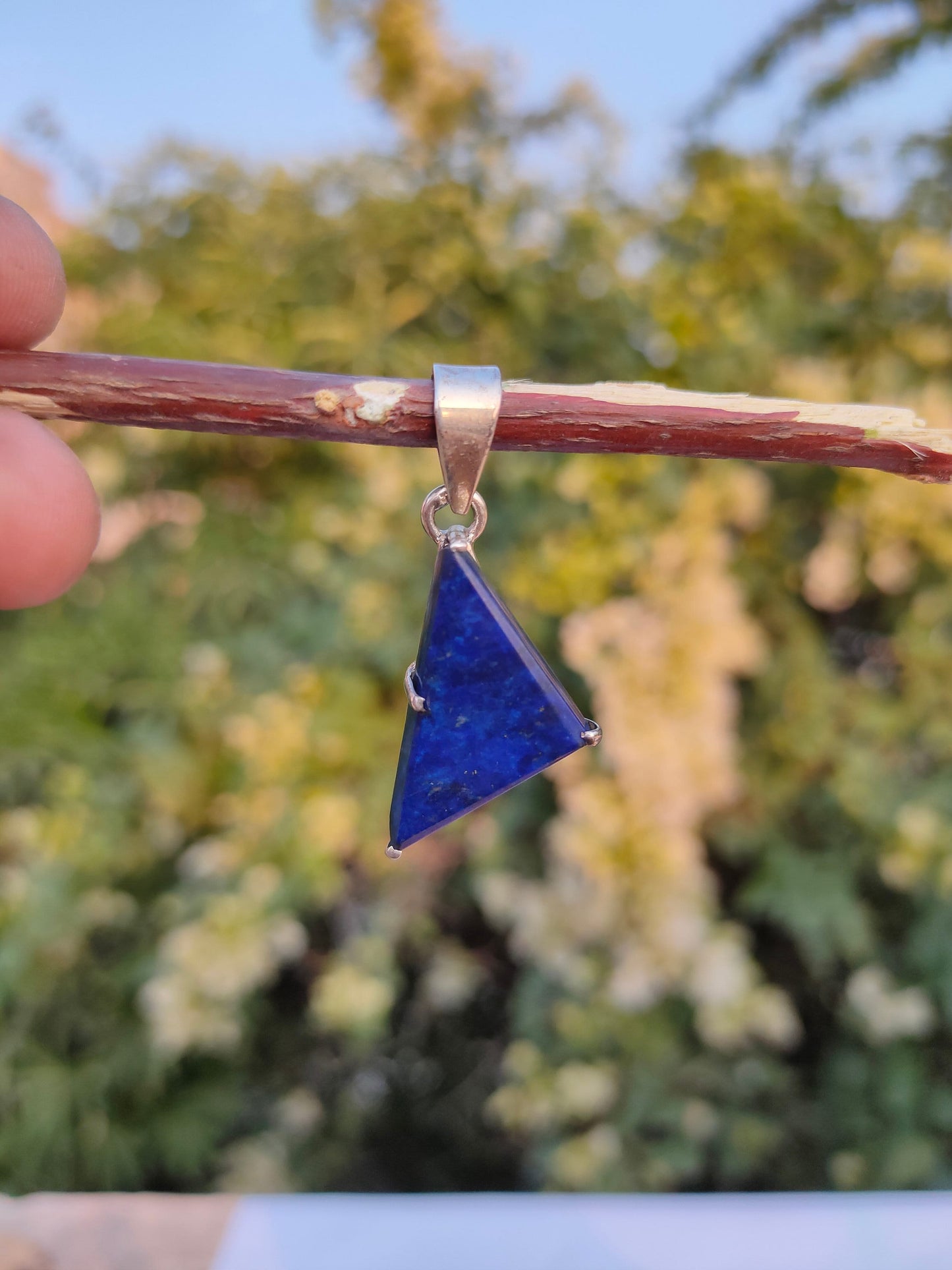 Lapis Pendant in Solid 925-Sterling Silver | Gorgeous Handmade Lapis Pendant | Bezel Pendant Gift for Her