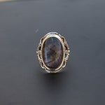 Boho Statement Ring - Labradorite Sterling Silver Ring - Hand Crafted Bohemian Ring-Bohemian Ring - Labradorite  - Rings -Gift for