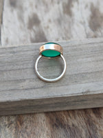Boho Statement Ring - Green Onyx Sterling Silver Ring - Hand Crafted Bohemian Ring-Bohemian Ring - Green Onyx  - Rings -Gift for