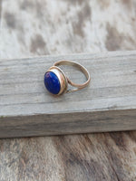 Boho Statement Ring - Lapis Sterling Silver Ring - Hand Crafted Bohemian Ring-Bohemian Ring - Lapis - Rings -Gift for