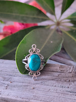 Turquoise Boho  Ring - Turquoise Sterling Silver Ring - Hand Crafted Bohemian Ring-Bohemian Ring - Turquoise - Rings -Gift for - bohemian