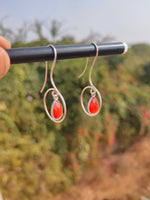 925 Red onyx Sterling Silver Handmade Earring Onyx  stone Daily wearable Earrings Tear Drop Earrings Gift for Her