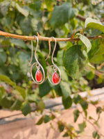 925 Red onyx Sterling Silver Handmade Earring Onyx  stone Daily wearable Earrings Tear Drop Earrings Gift for Her