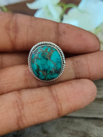 Turquoise Boho  Ring - Turquoise Sterling Silver Ring - Hand Crafted Bohemian Ring-Bohemian Ring - Turquoise - Rings -Gift for - bohemian