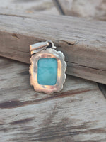 Handmade Larimar Pendant of Solid 925 Sterling Silver, Beautiful Larimar Pendant, Boho Pendant Gift for her