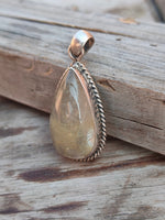 Golden Rutile Quartz Pendant in Solid 925-Sterling Silver | Gorgeous Handmade Golden Rutile Quartz Pendant | Boho Pendant Gift for Her