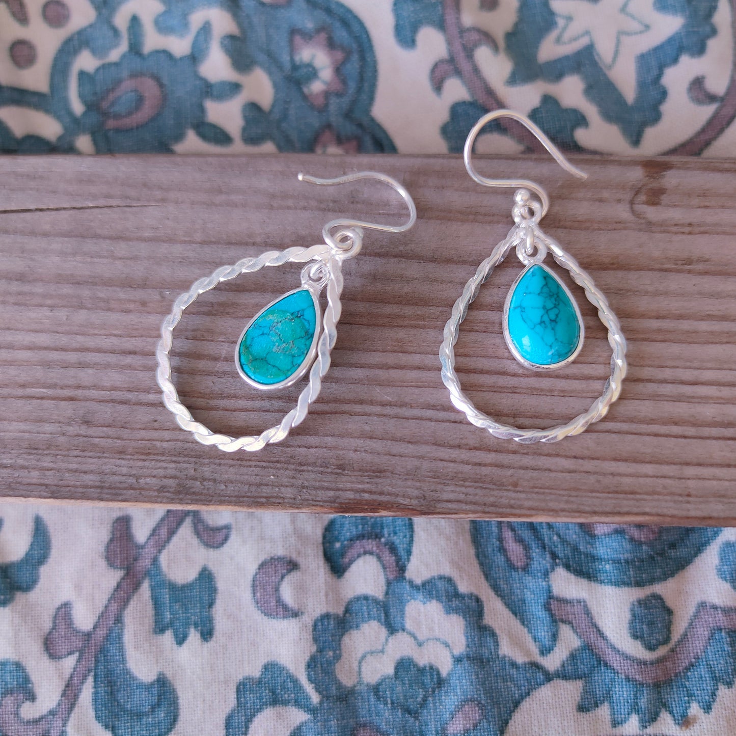 Natural Turquoise Gemstone Earrings, Turquoise Silver earrings , 925 Sterling Silver Earrings, Weddings Special earrings, Earrings For girls