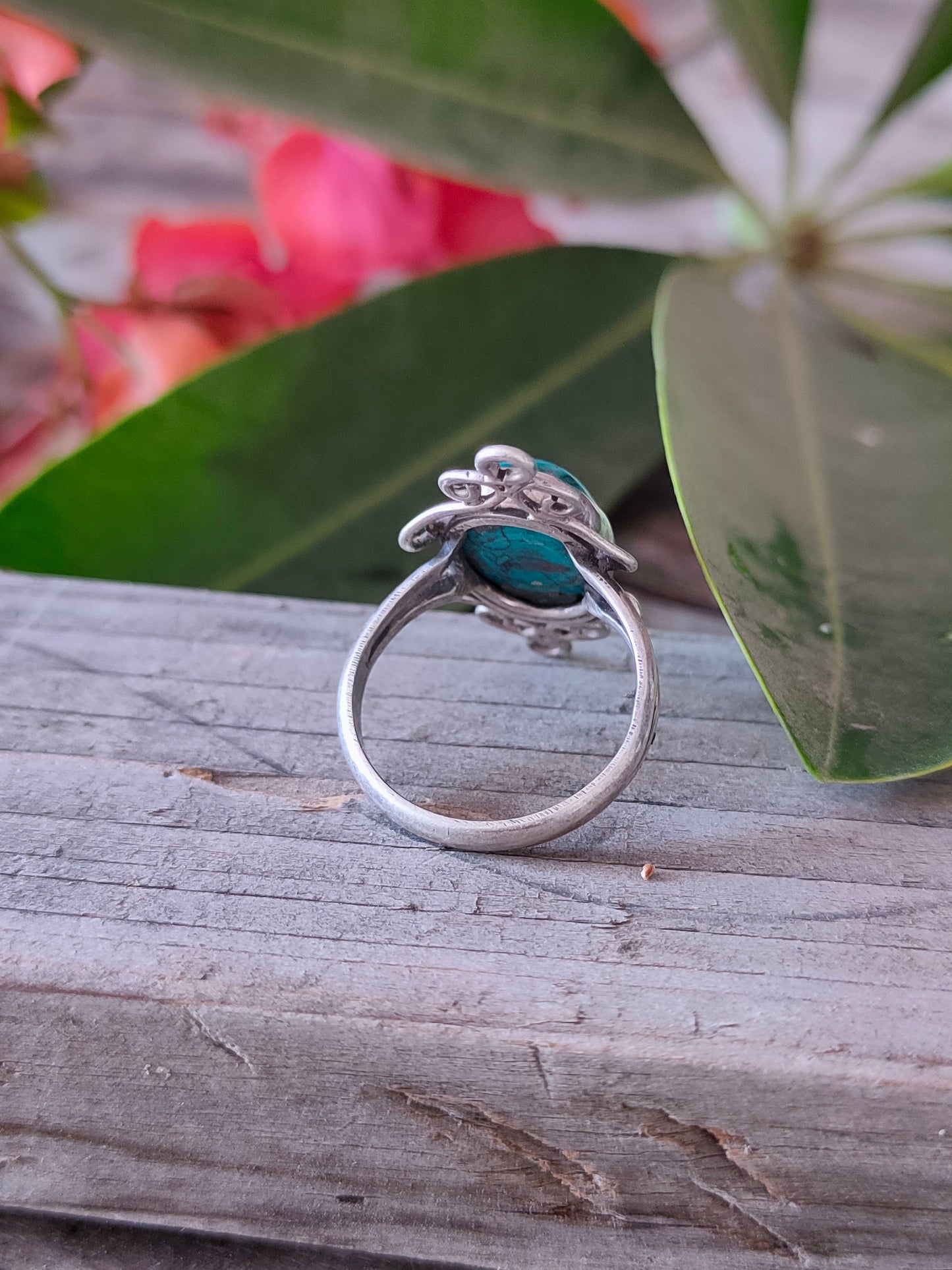 Turquoise Boho  Ring - Turquoise Sterling Silver Ring - Hand Crafted Bohemian Ring-Bohemian Ring - Turquoise - Rings -Gift for - bohemian