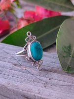 Turquoise Boho  Ring - Turquoise Sterling Silver Ring - Hand Crafted Bohemian Ring-Bohemian Ring - Turquoise - Rings -Gift for - bohemian