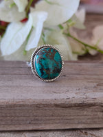 Turquoise Boho  Ring - Turquoise Sterling Silver Ring - Hand Crafted Bohemian Ring-Bohemian Ring - Turquoise - Rings -Gift for - bohemian